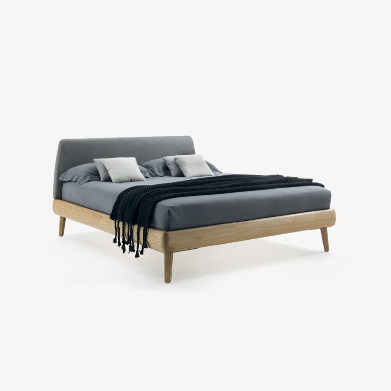 Letto di design MY BED con testata arrotondata | Letto moderno legno