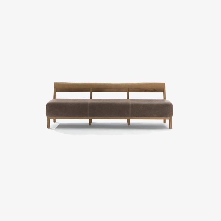 Panca moderna BETTY BENCH | Panca legno massello e pelle | Panca legno massello e tessuto | Panca di design